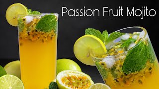 How To Make Passion Fruit Mojito  Mojito Mocktail  Refreshing Summer Fizzy Mocktail [upl. by Gemini]