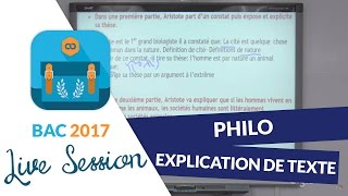 Bac 2017  Live Méthodologie Philo  Explication de texte [upl. by Mulford]