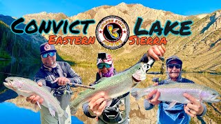 Convict Lake CA Eastern Sierra  Crowley Lake  Mini Jigging For Trophy Trout Fishing [upl. by Tarkany]