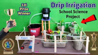 Drip Irrigation Working Model  School Science Project Ideas  Easy science experiments science [upl. by Luhey100]