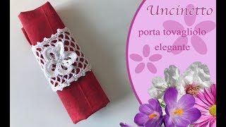 Uncinetto Porta tovagliolo eleganteHow to do candle holder napkin [upl. by Asus439]