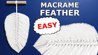 Macrame feather  Macrame leaf  Macrame for beginners [upl. by Ichabod]