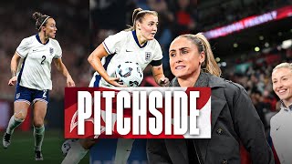 Lionesses Fightback v Germany amp Wembley Honours Legend Steph Houghton  Pitchside [upl. by Yunfei255]