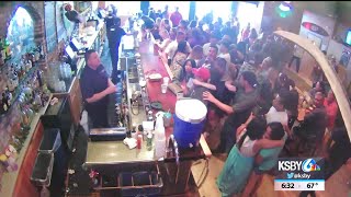 SLO City worker on leave after video surfaces of bar fight [upl. by Etsirhc815]