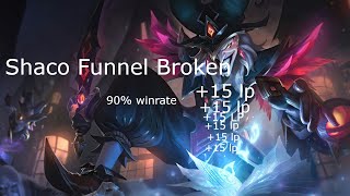 League of Legends  Shaco Funneling 90 win ratio in ranked [upl. by Eivlys]