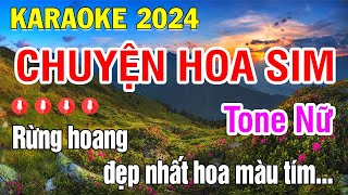 Chuyện Hoa Sim Karaoke Tone Nữ Beat Mới 2024  Nhạc Sống Trữ Tình 2024  Trung Anh Karaoke [upl. by Adriena]