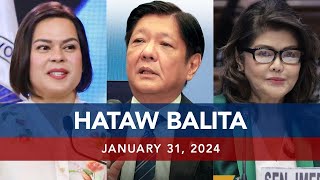 UNTV HATAW BALITA  January 31 2024 [upl. by Livvie]