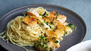 Garnelen Scampi mit Pasta Rezept 🥰 Wie man klassische Garnelen Scampi zubereitet [upl. by Amathist]