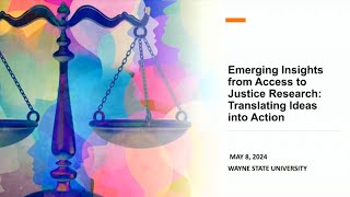 Emerging Insights from Access to Justice Research Translating Ideas into Action [upl. by Lek]