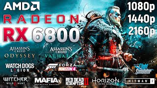 RADEON RX 6800  Test in 10 Games l 1080p l 1440p l 2160p l [upl. by Murtagh519]