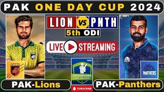 Live Match PanthersPAK vs LioonsPAK  5th ODI  Pakistan Champion One Day Cup 2024 [upl. by Kwang311]