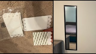 Use 3M Command Strips to Hang Mainstays 13 inch x 49 inch Rectangle Mirror [upl. by Tristas]