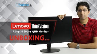 Lenovo ThinkVision P24q10 IPS 2K WQHD Borderless Monitor review and unboxing Hindi [upl. by Akenit92]