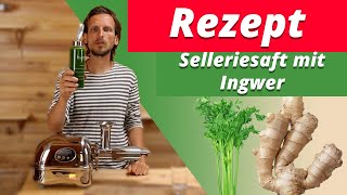 Selleriesaft selber machen mit Inwger  Anthony Wiliam  Angel Juicer 8500 zum Abnehmen [upl. by Asilef]