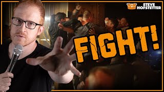 Fight breaks out at a comedy show  Steve Hofstetter [upl. by Niltiac]