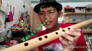 ukuran suling dangdut nada D bass [upl. by Vander]