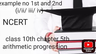 class 10th math chapter 5th arithmetic progression example no 1stamp2nd iiiiiiiv solution NCERT🖊️ [upl. by Hatti]