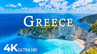 Greece 4K UHD  Scenic Relaxation Film With Calming Music  4K Video Ultra HD [upl. by Pudendas]