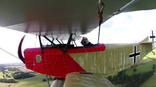 Fokker D7 replica homebuilt test flight Rangiora airfield New Zealand [upl. by Ylatan]