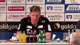 Pressekonferenz nach dem Sieg gegen den HSV Handball [upl. by Tera663]