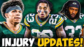 Packers Injury Updates Jaire Alexander Aaron Jones Christian Watson [upl. by Adnovaj]