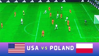 USA vs Poland Friendly football Match 2322024  EA Sports FC 24 Gameplay [upl. by Lorenza]