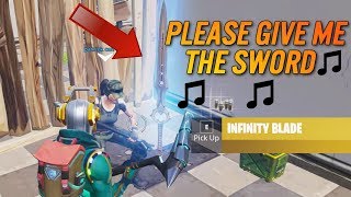 Random Guy Gives Me SWORD When I SING To Him  FORTNITE [upl. by Neeron]