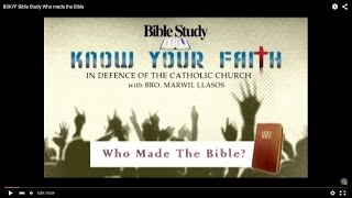 Bible Study  WHO MADE THE BIBLE [upl. by Noiemad]