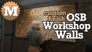 Install OSB on Shop Walls amp Recycled Pallet Look  Workshop Build Series [upl. by Asaeret]