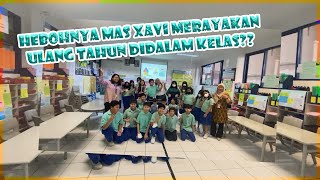 MAS XAVI BIRTHDAY DI KELAS [upl. by Atteuqal191]