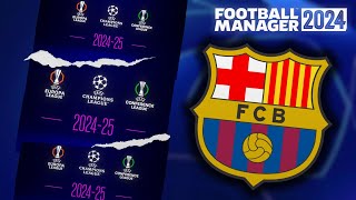 FC BARCELONA i NOWY FORMAT LIGI MISTRZÓW Symulacja fazy ligowej  FM24 [upl. by Prowel]