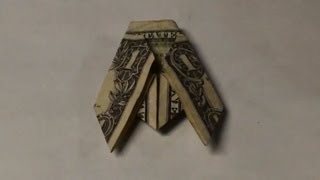 Fold a 1 One Dollar Fly Origami  Dollar Bill Bug Tutorial  Instructions for Moneygami Insect [upl. by Lura342]