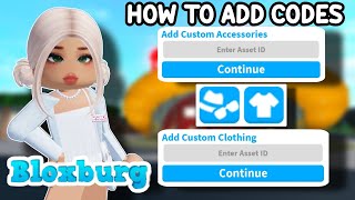 HOW TO ADD CODES IN BLOXBURG ROBLOX BLOXBURG ID CODES TUTORIAL 2023 😱🤩 [upl. by Tedda]