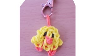 Loom Bands Anleitung deutsch Küken Schüsselanhänger  Charms ChickTutorial [upl. by Yenolem6]