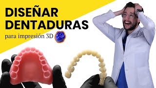 ¡Prótesis total IMPRESA EN 3D  El módulo de DENTADURAS de Blender for Dental 🤯 [upl. by Neelloj]