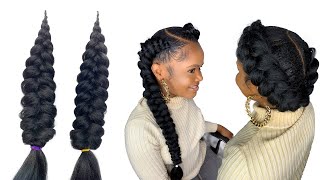 QUICK GODDESS BUTTERFLY BRAIDS USING EXPRESSION BRAID EXTENSION  Beginner Friendly [upl. by Etnuahc]