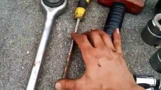 05 vibe front wheel bearing change DIY [upl. by Ahsilla674]