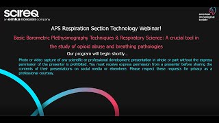 Basic Barometric Plethysmography Techniques and Respiratory Science [upl. by Ayana]