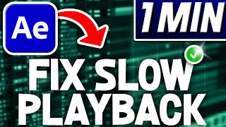 How To Fix After Effects Slow Playback  Lagging  Quick Tutorial [upl. by Enitsirk]