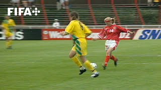 Denmark v Australia Highlights  1995 FIFA Womens World Cup [upl. by Atiekram747]