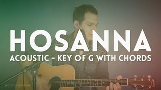 Hosanna  Hillsong  acoustic cover in G with chords [upl. by Signe]