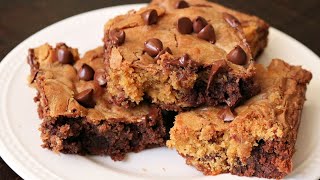 How To Make Easy Chocolate Chip Brookies  Delicious Chocolate Chip Cookie Brownies [upl. by Inanak992]