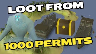 Loot From 1000 Tempoross Reward permits  OSRS Fishing Boss [upl. by Eiddam]