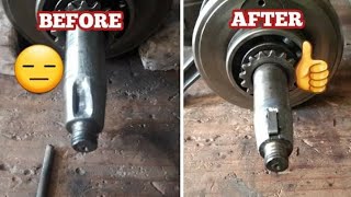 DIY CRANKSHAFT REPAIR KUNYA KEY WOODRUFF [upl. by Eilema877]