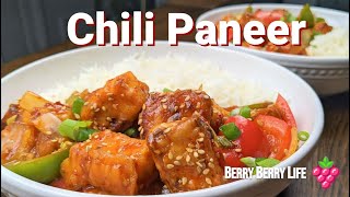 CRISPY Air Fryer CHILI PANEER Recipe Restaurant Style  Indo Chinese Food  How to cook Stir Fry [upl. by Alyehc]