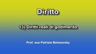 13 Diritti reali di godimento [upl. by Kcorb36]