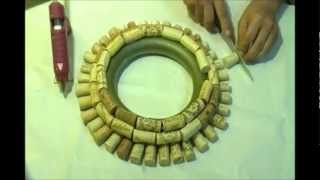 How to make a wreath with wine corks [upl. by Wilbert]