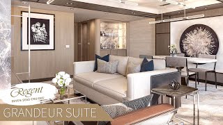 Regent Seven Seas Grandeur  Grandeur Suite Full Walkthrough Tour amp Review  4K [upl. by Akirdnas]