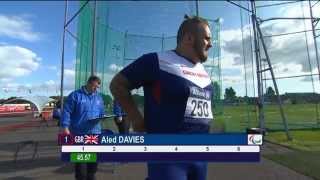 Mens discus F42  2014 IPC Athletics European Championships Swansea [upl. by Tut]