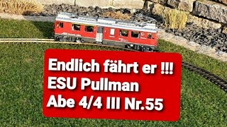 ESU Pullman RhB ABe 44 III Nr55 Diavolezza mit SKupliX Testfahrt nach Instandsetzung [upl. by Novyad978]